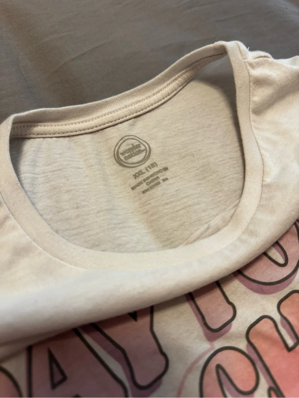 wonder nation White Tee with Pink Daytona Beach Graphic